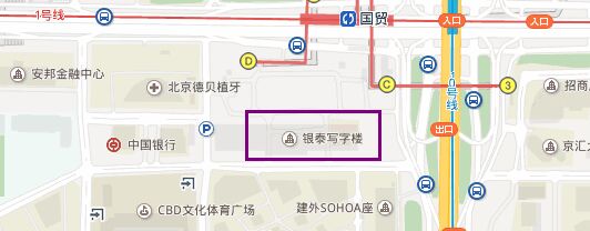 银泰中心简略地图